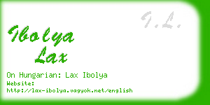 ibolya lax business card